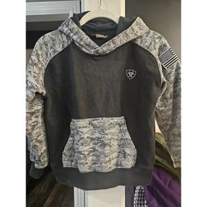 Ariat Boys Camo Flag Hoodie Sweatshirt Size 8